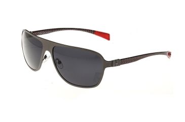 Image of Sunglasses Atmosphere 004GM, Gunmetal Titanium Frame, Black Lens