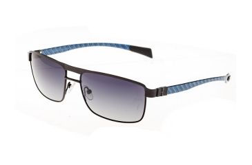 Image of Sunglasses Taurus 005BN, Brown Titanium Frame, Blue/Gradient Lens