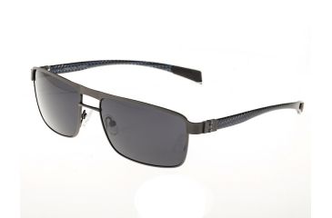 Image of Sunglasses Taurus 005GM, Gunmetal Titanium Frame, Black Lens