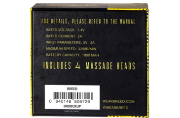 Image of Breed The Back Up Personal Massager, Black, One Size, BRDBCKUP