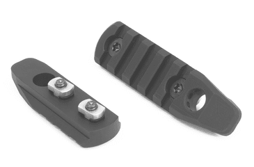 Image of Breek Arms 3 Slot M-LOK Aluminum AR15 Rail Section Quick Ramp w/ QD Sling Mount, Black, BRK729