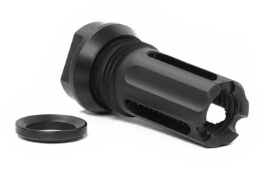 Image of Breek Arms BFO Flash Hider Cage Style Outside Threaded Muzzle Device, 9mm, 1/2x28, Black, BRK4042
