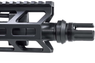 Image of Breek Arms 3FO-S Flash Hider Short Outside Threaded Muzzle Device, 9mm, 1/2x28, Black, BRK4036