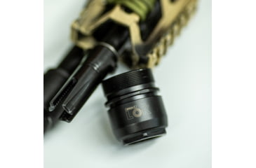 Image of Breek Arms Breek-LOK Triplet Flash Hider, 9mm, 1/2x28 TPI, Black, BRK4118