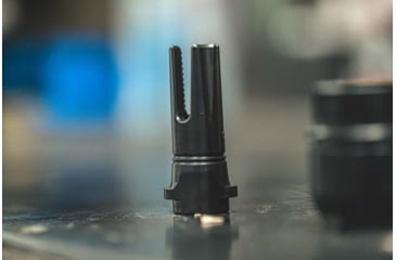 Image of Breek Arms Breek-LOK Triplet Flash Hider, 9mm, 1/2x28 TPI, Black, BRK4118