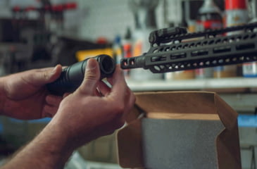 Image of Breek Arms Breek-LOK Twin Port Muzzle Brake, 9mm Luger, 1/2x28, Nitride, Black, BRK4113