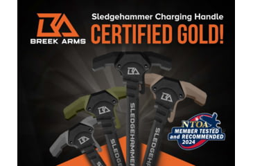 Image of Breek Arms Sledgehammer AR-15 Ambidextrous Charging Handle, Black, BRK6015