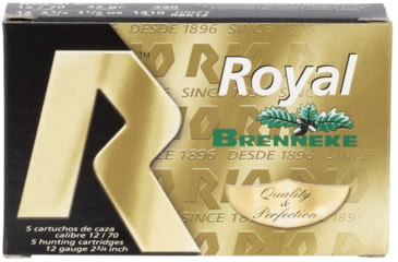Image of Brenneke Royal 12 Gauge 1 1/8 oz 2.75in Centerfire Shotgun Slug Ammo, 5 Rounds, RBK12