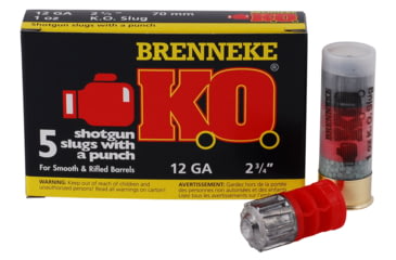 Image of Brenneke K.O. 12 Gauge 1 oz 2 3/4in Centerfire Shotgun Ammo, 5 Rounds, SL122KO