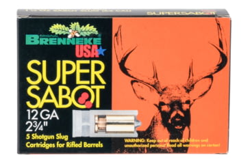 Image of Brenneke Super Sabot 12 Gauge 1/8 oz 1in Sabot Centerfire Shotgun Slug Ammo, 5 Rounds, Sl122Sus