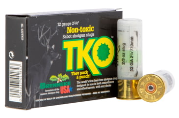 Image of Brenneke TKO 12 Gauge 2/3 oz 2.75in Centerfire Shotgun Slug Ammo, 5 Rounds, Sl122Tko
