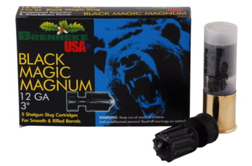 Image of Brenneke SL123BMM Black Magic Magnum 12 Gauge 3 1 3/8 Oz Slug Shot 5 Bx/ 50 Cs