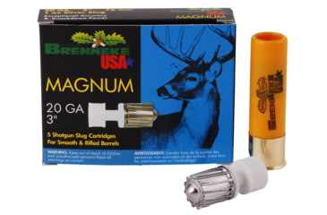 Image of Brenneke Magnum 20 Gauge 1 oz 3in Centerfire Shotgun Ammo, 5 Rounds, SL203M