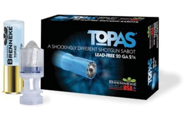 Image of Brenneke TOPAS Sabot 20 Gauge 309 Grain 2.75in Shotgun Slug Ammo, 5 Rounds, SL-202TOPN