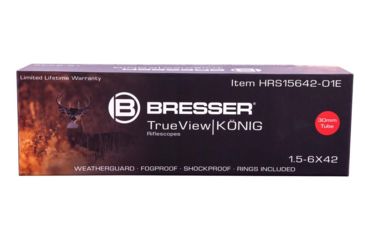 Image of Bresser Konig Rifle Scope, 1.5-6 x 42, Illuminated Dot Reticle, Black, HRS-15642-01E