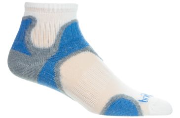 Image of Bridgedale Coolfusion Run Speed Diva Light Mini Sock - Women's-Grey/Blue-Medium