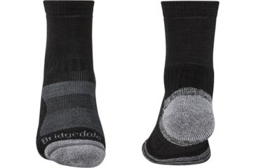 Image of Bridgedale Hike Lightweight Merino Endurance Ankle Socks - Mens, Black/Silver, Extra Large, 710528-822-XL