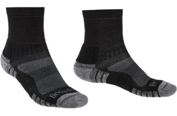 Image of Bridgedale Hike Lightweight Merino Endurance Ankle Socks - Mens, Black/Silver, Extra Large, 710528-822-XL