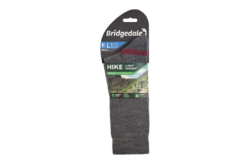 Image of Bridgedale Hike Lightweight Merino Endurance Boot Socks - Mens, Grey Heather, Medium/Extra Large, 710152-124-MLXL