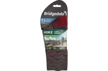 Image of Bridgedale Hike Lightweight Merino Endurance Socks - Mens, Brown/Dark Red, Medium, 710096-127-M