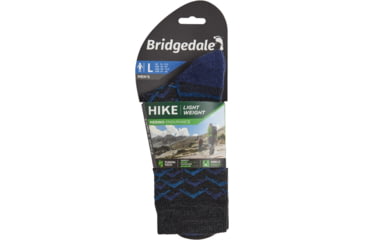 Image of Bridgedale Hike Lightweight Merino Endurance Socks - Mens, Dark Grey/Blue, Extra Large, 710096-126-XL