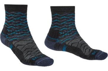 Image of Bridgedale Hike Lightweight Merino Endurance Socks - Mens, Dark Grey/Blue, Extra Large, 710096-126-XL
