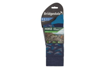 Image of Bridgedale Hike Midweight Merino Endurance Boot Pattern Socks - Mens, Denim/Blue, Medium, 710092-119-M