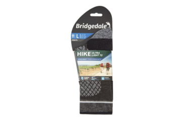 Image of Bridgedale Hike Ultralight Coolmax Performance Boot Socks - Mens, Black, Large, 710134-818-L