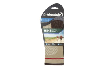 Image of Bridgedale Hike Ultralight Coolmax Performance Boot Socks - Mens, Stone, Medium, 710134-909-M