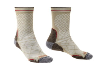 Image of Bridgedale Hike Ultralight Coolmax Performance Boot Socks - Mens, Stone, Medium, 710134-909-M