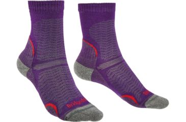 Image of Bridgedale Hike Ultralight Merino Endurance Crew Socks - Womens, Purple, Large, 710101-371-L