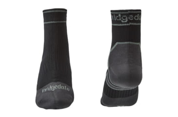 Image of Bridgedale Lightweight Ankle Plus Socks - Mens, Black/Mid Grey, Small, 710090-845-S