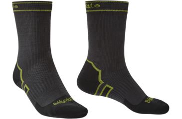 Image of Bridgedale Lightweight Boot Socks - Mens, Dark Grey/Lime, Medium, 710089-826-M