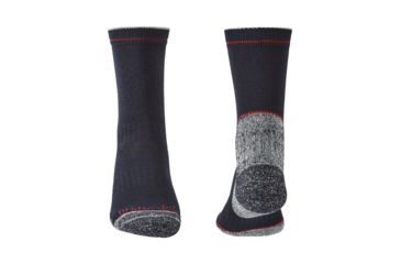 Image of Bridgedale Lightweight Coolmax Performance Boot Socks, Mens, Navy/Red, Extra Large, 710132-042-XL