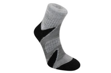 Image of CoolFusion Multisport Light 3/4 Crew Sock - Mens-Silver/Black-X-Large