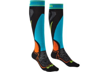 Image of Bridgedale Ski Junior Racer Socks - Mens, Purple/Turquoise, Medium, 710558-063-M