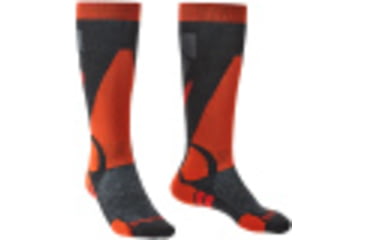 Image of Bridgedale Ski Lightweight Socks - Mens, Graphite/Orange, Medium, 710550-135-M