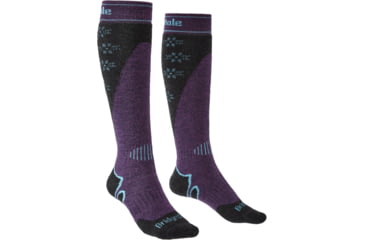 Image of Bridgedale Ski Midweight Plus Socks - Womens, Dark Purple, Medium, 710641-141-M