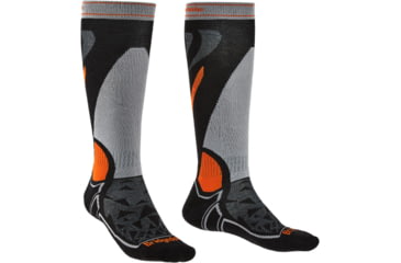 Image of Bridgedale Ski Midweight Socks - Mens, Black/Silver, Medium, 710556-822-M