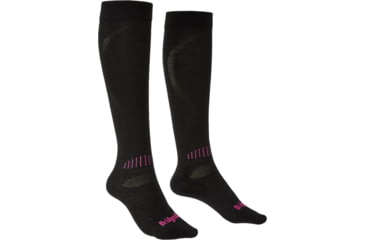 Image of Bridgedale Ski Race Socks - Womens, Black/Pink, Small, 710043-317-S