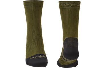 Image of Bridgedale StormSock Heavyweight Boot Socks - Mens, Olive/Black, Small, 710076-738-S