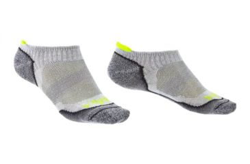 Image of Bridgedale Trailsport Lightweight Merino Cool Comfort Ankle Socks - Mens, Silver/Black, Medium, 710527-852-M