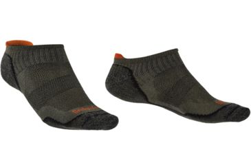Image of Bridgedale Trail Sport Ultralight No Show Socks - Mens, Gunmetal, Medium, 710190-866-M