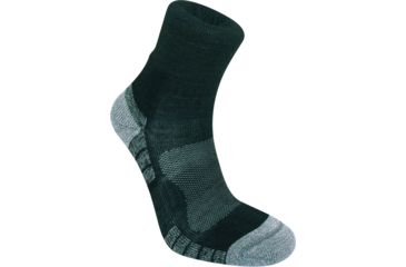 Image of Bridgedale WoolFusion Trail Light Crew Sock - Men's-Black/Silver-Medium