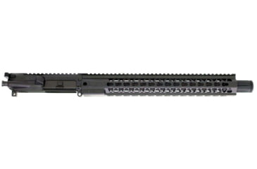 Image of Brigade Manufacturing AR Complete Upper Receiver Forged, 9mm, 16 inch Barrel, Black Mini Can, 15 inch Rail, No Charging Handle NO BCG, U091161V