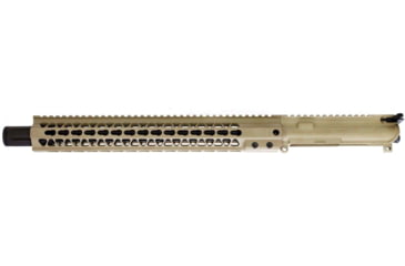Image of Brigade Manufacturing AR Complete Upper Receiver Forged, 9mm, 16 inch Barrel, FDE Mini Can, 15 inch Rail, No Charging Handle NO BCG, U091162V