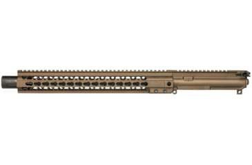 Image of Brigade Manufacturing AR Complete Upper Receiver Forged, 9mm, 16 inch Barrel, Midnight Bronze Mini Can, 15 inch Rail, No Charging Handle NO BCG, U091166V