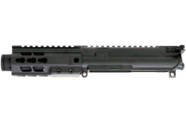 Image of Brigade Manufacturing AR Complete Upper Receiver Forged, 9mm, 5.5 inch Barrel, Black Mini Can, 5 inch Rail, No Charging Handle NO BCG, U091551V