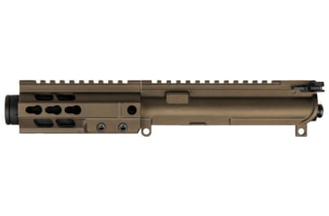 Image of Brigade Manufacturing AR Complete Upper Receiver Forged, 9mm, 5.5 inch Barrel, Midnight Bronze Mini Can, 5 inch Rail, No Charging Handle NO BCG, U091556V