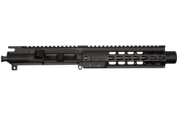 Image of Brigade Manufacturing AR Complete Upper Receiver Forged, 9mm, 9 inch Barrel, Black Mini Can, 8 inch Rail, No Charging Handle NO BCG, U091901V